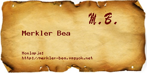 Merkler Bea névjegykártya